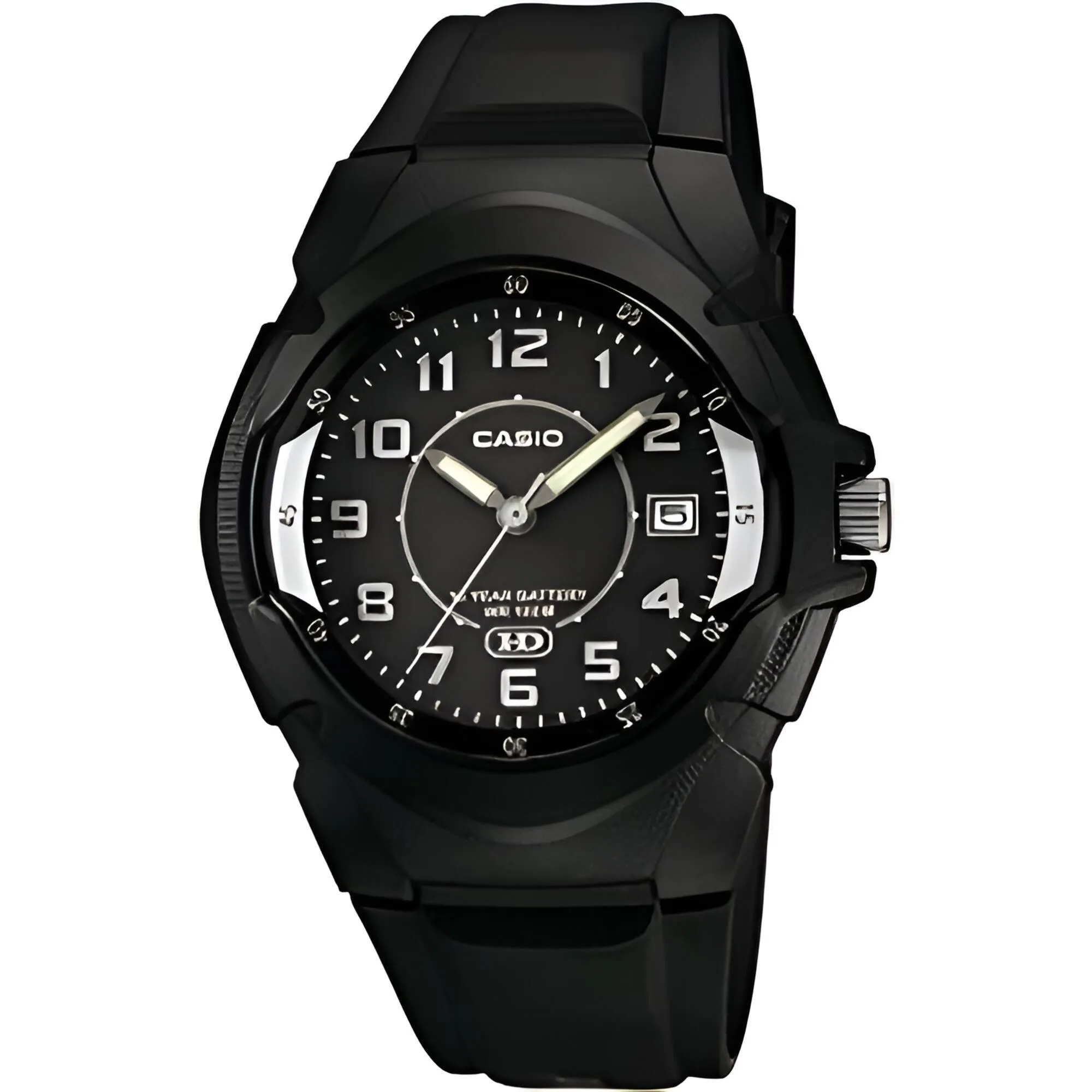 Casio Men's Watch - Quartz Oval Case Black Dial Resin Strap | MW-600-1BVCF