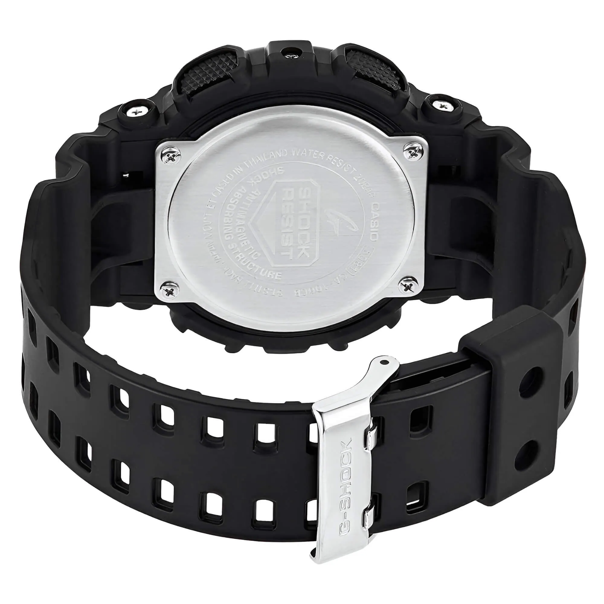 Casio Men's World Time Watch - G-Shock Alarm Dive Ana-Digi Black Dial | GA100CB-1A
