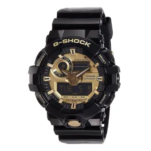 Casio Men's World Time Watch - G-Shock Black Resin Strap | GA710GB-1A