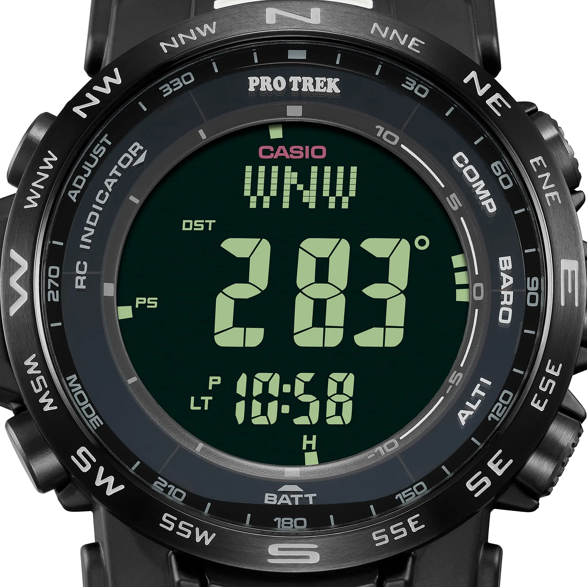 Casio Pro Trek Tough Solar Black Resin Band Watch PRW35Y-1B