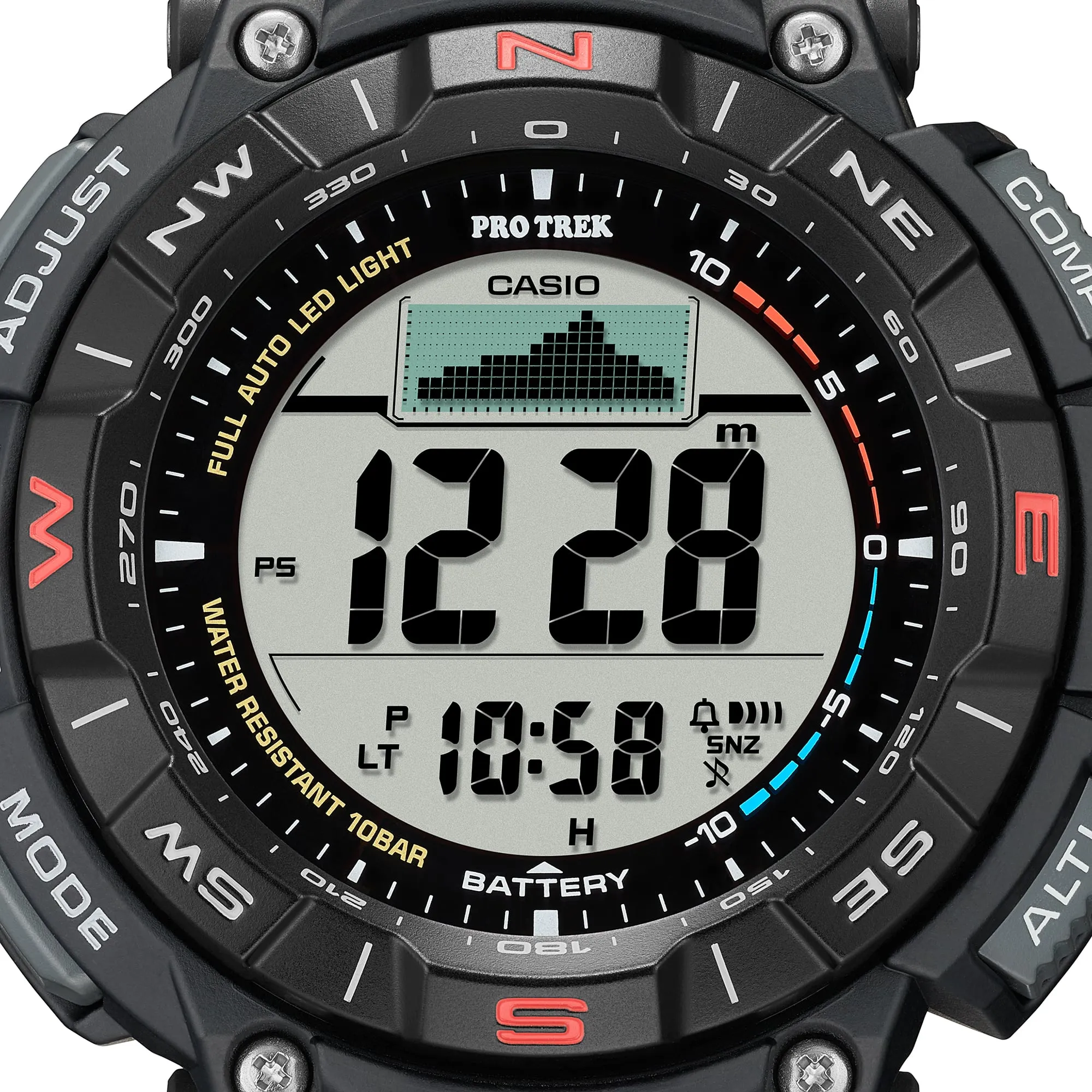 Casio Protrek Digital Solar Black Resin Band Watch PRG340-1D