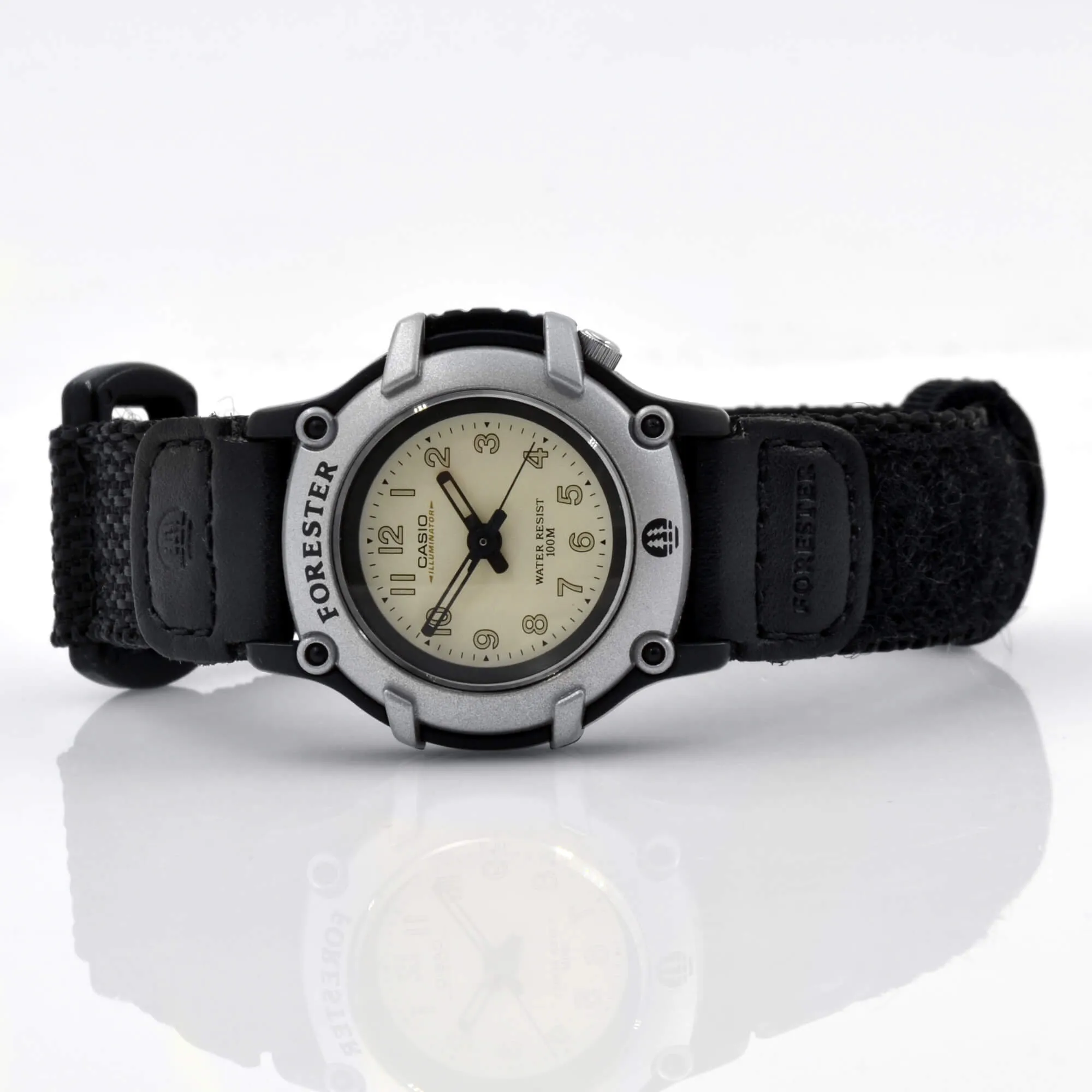Casio Silver Resin Case Black Band Watch | FTL-500V-1BVLCF