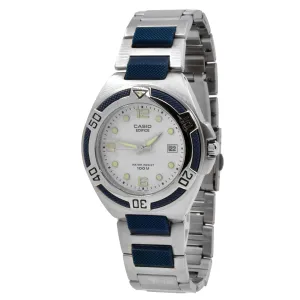 Casio Stainless steel Case Silver,blue Band Watch | EF-101D-7AVEF