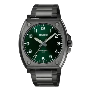 Casio Standard Analogue Green Dial Stainless Steel Watch MTPE730B-3A