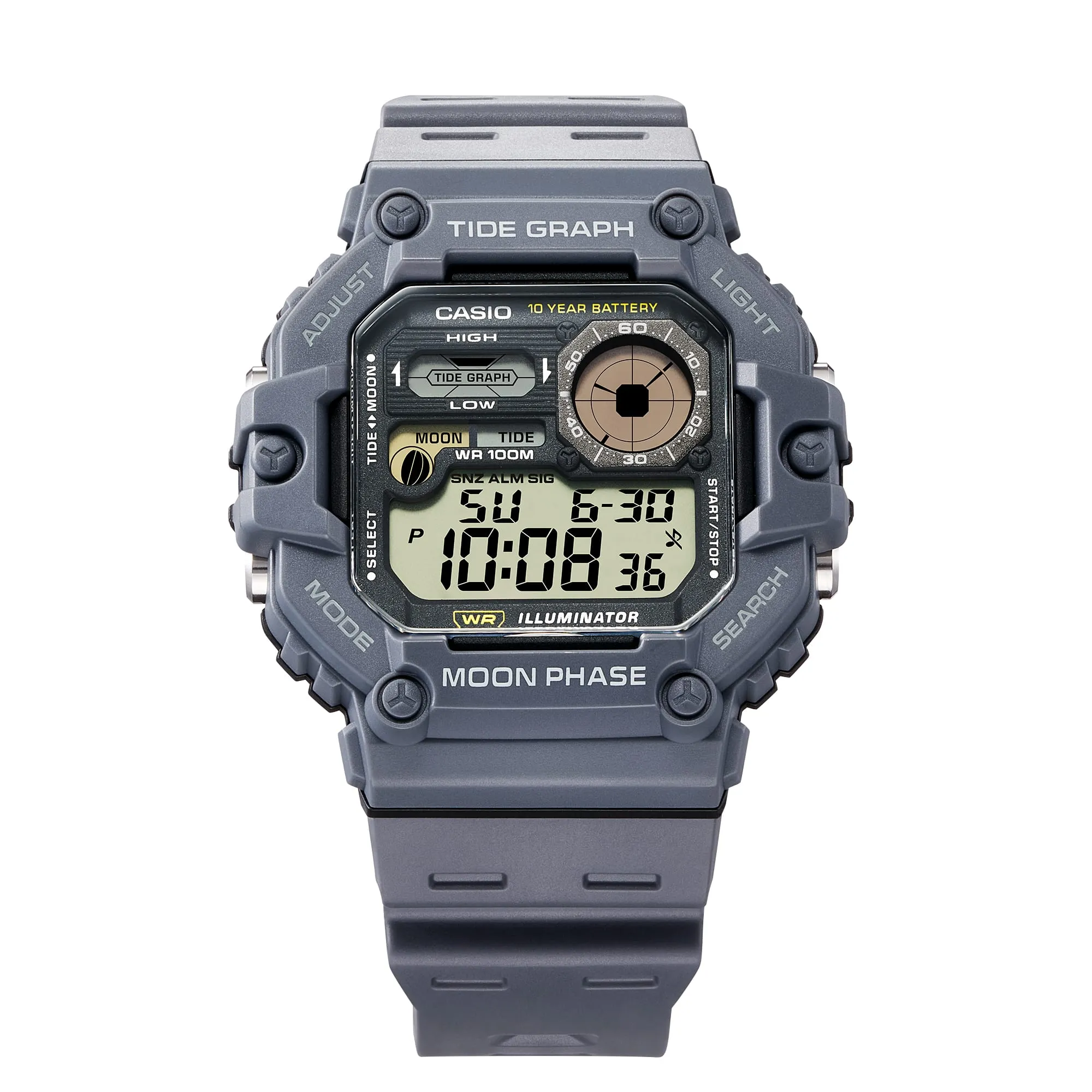 Casio Standard Grey Resin Band Grey Dial Watch WS1700H-8A