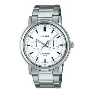Casio Standard White Dial Stainless Steel Watch MTPE335D-7E