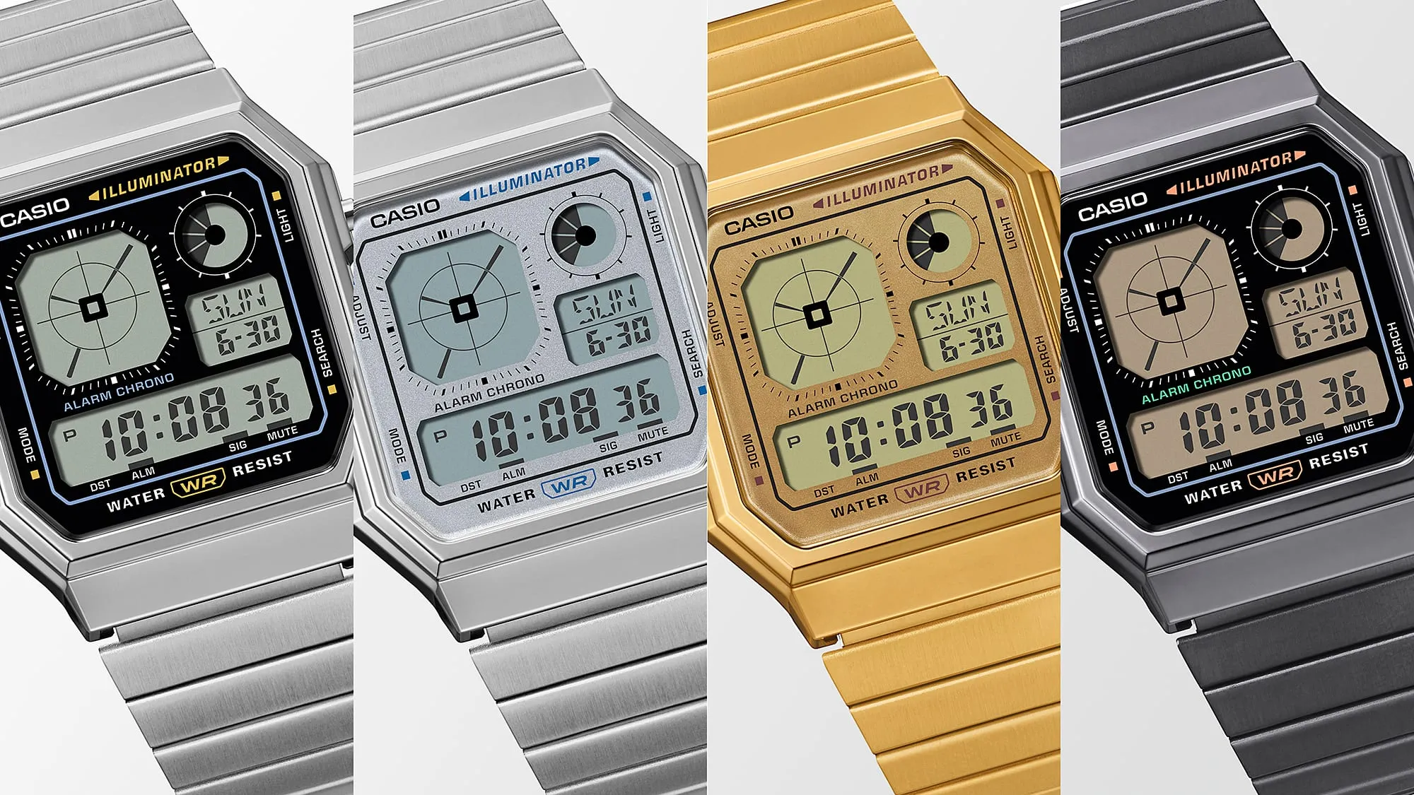 Casio Vintage Analog Display Stainless Steel Watch A130WE-1A