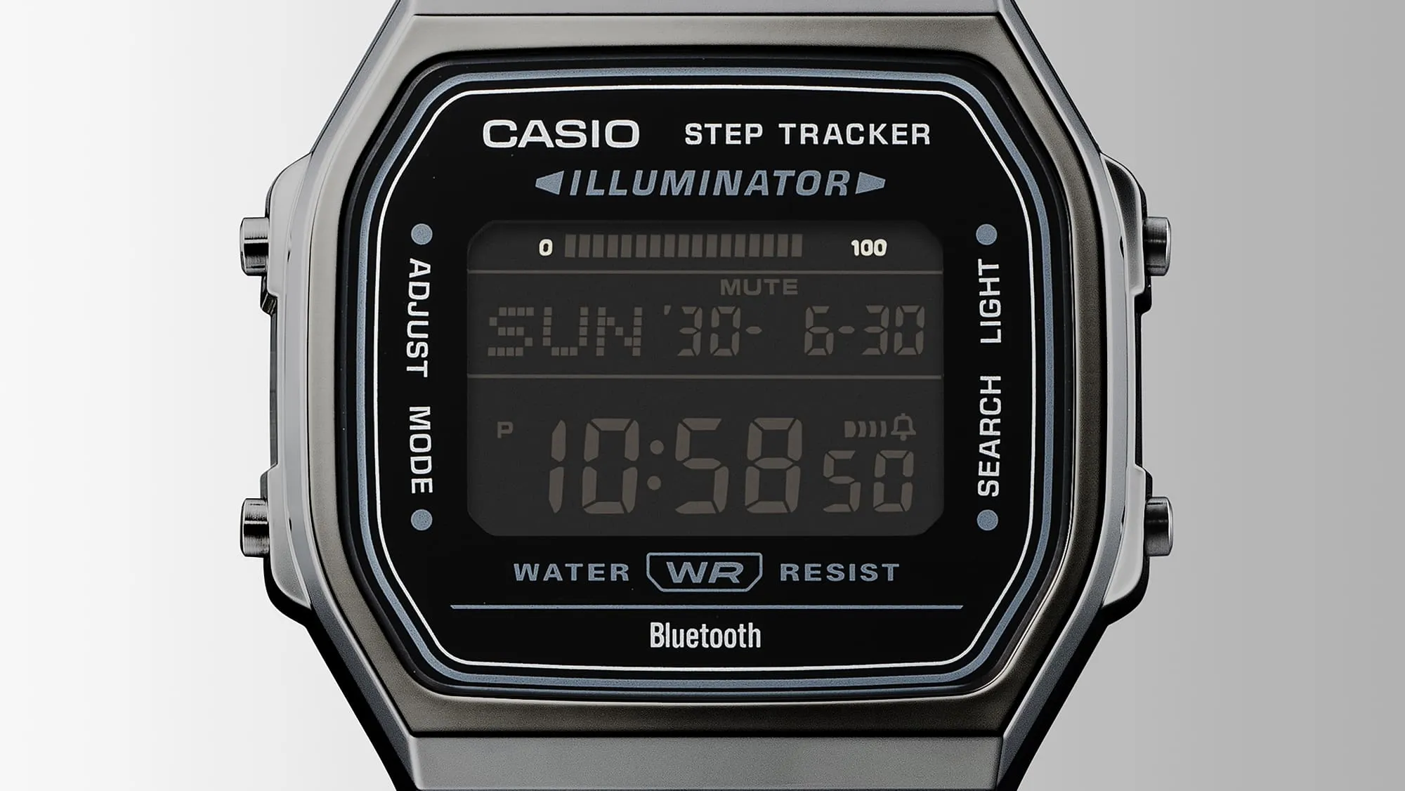 Casio Vintage Black Stainless Steel Watch ABL100WEGG-1B