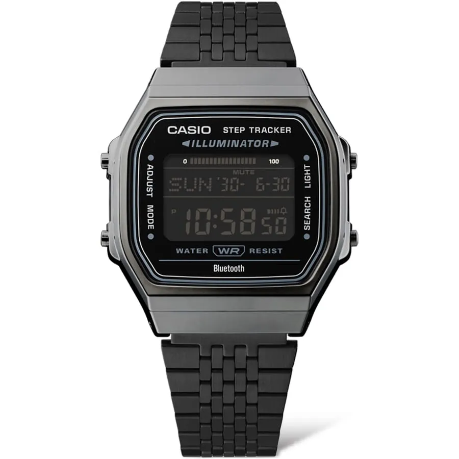 Casio Vintage Black Stainless Steel Watch ABL100WEGG-1B