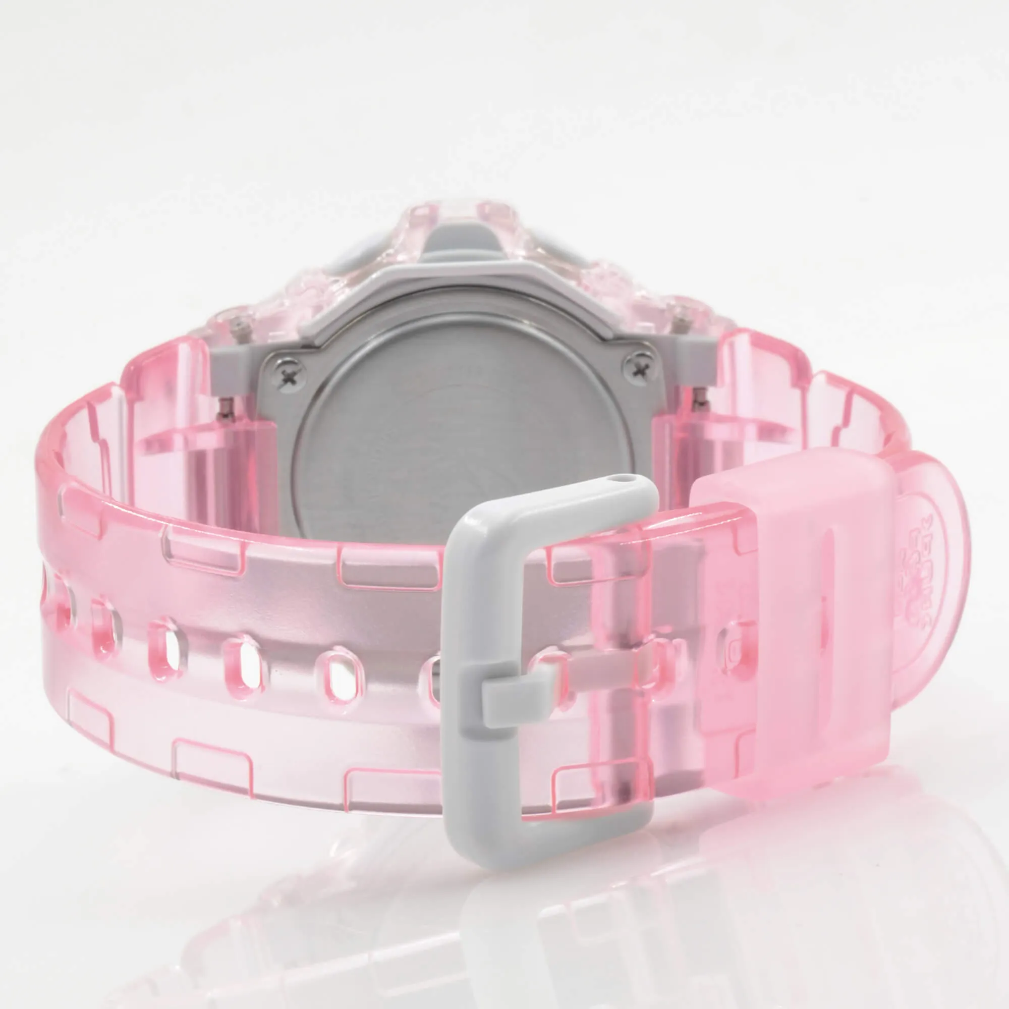Casio Women's Alarm Watch - Baby-G Pink Transparent Strap Digital Dial | BG169R-4