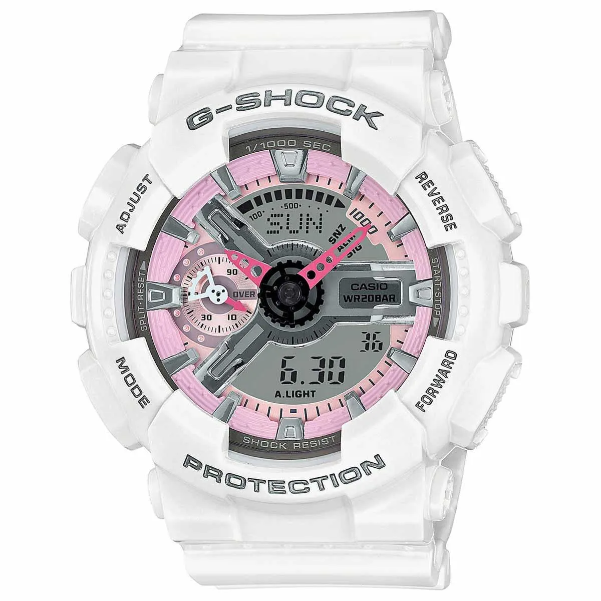 Casio Women's Alarm Watch - G-Shock S Series Dive Ana-Digi Grey Dial | GMAS110MP-7A