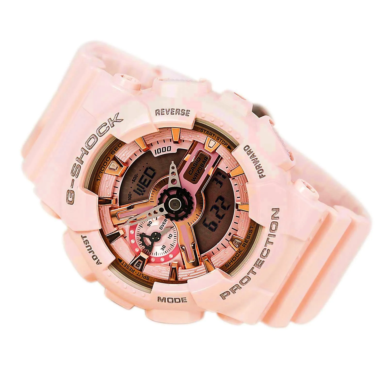 Casio Women's G-Shock Ana-Digi Pink Dial Watch | GMAS110MP-4A1