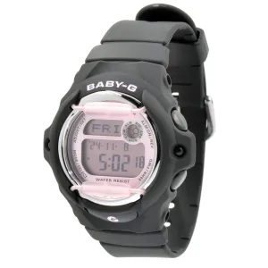 Casio Women's Quartz Watch - Baby-G Alarm Pink Digital Dial Black Strap | BG169M-1