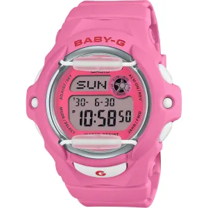 Casio Women's Watch Baby-G World Time Pink and Grey Digi Dial Strap BG-169CH-4CR