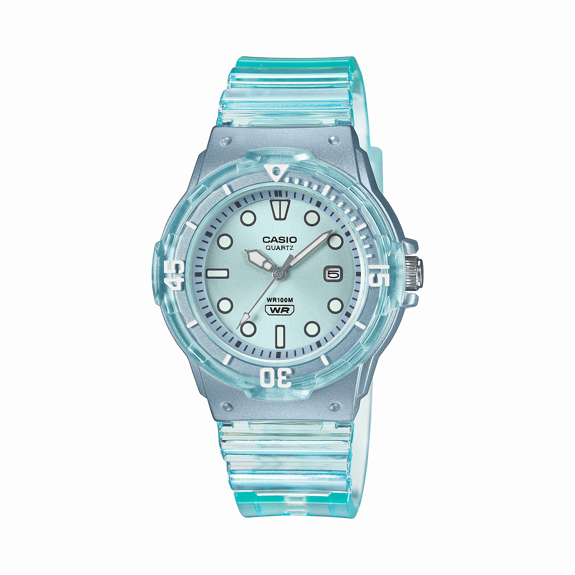 Casio Ana Transparent Resin Band Watch LRW200HS-2E
