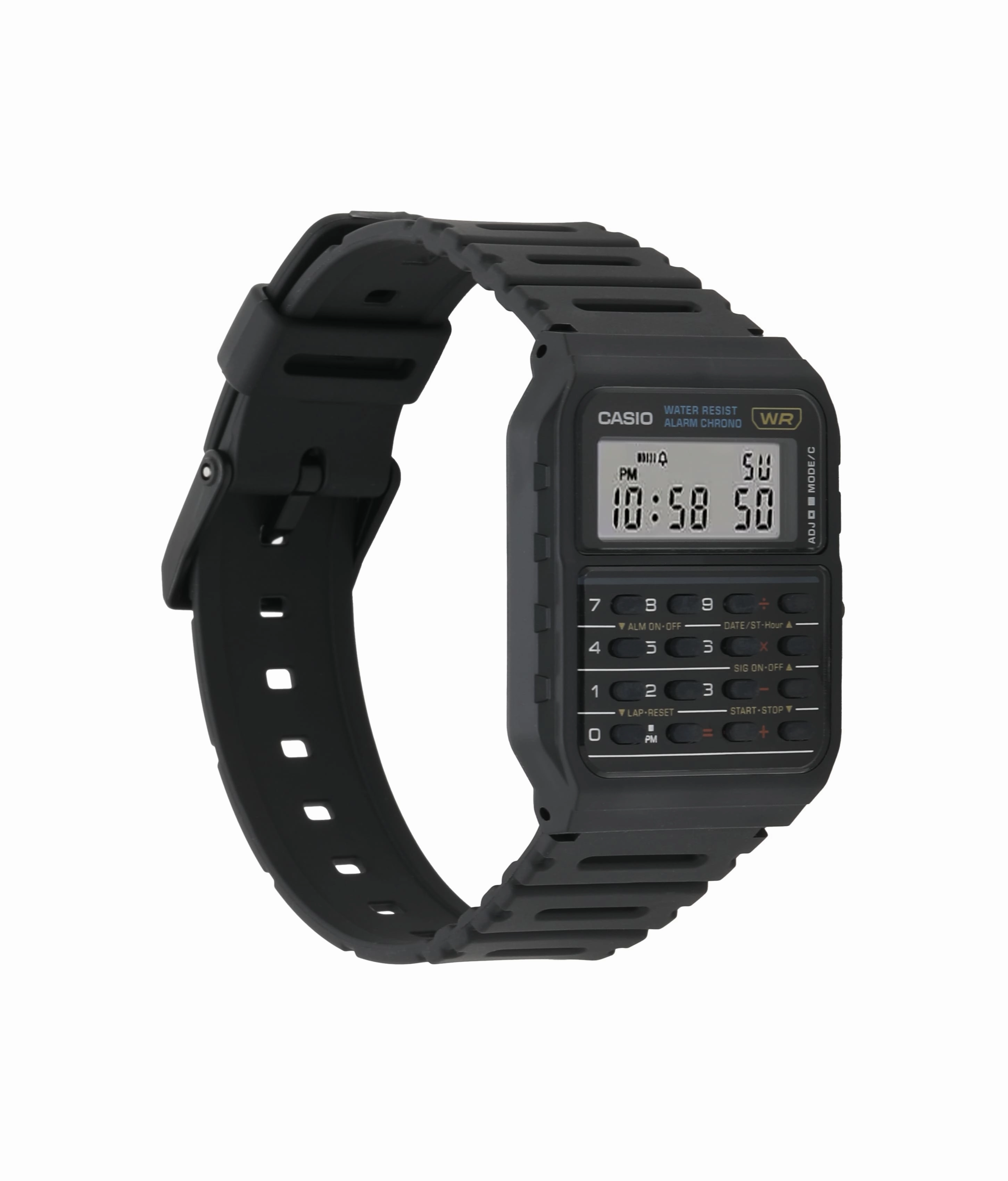 Casio Calculator Data Bank Black Resin Band Watch CA53W-1