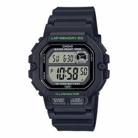Casio Digital Sports Gear Black Resin Band Watch WS1400H-1A