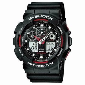 Casio G Shock Mens World Time Sports Watch GA-100-1A4ER