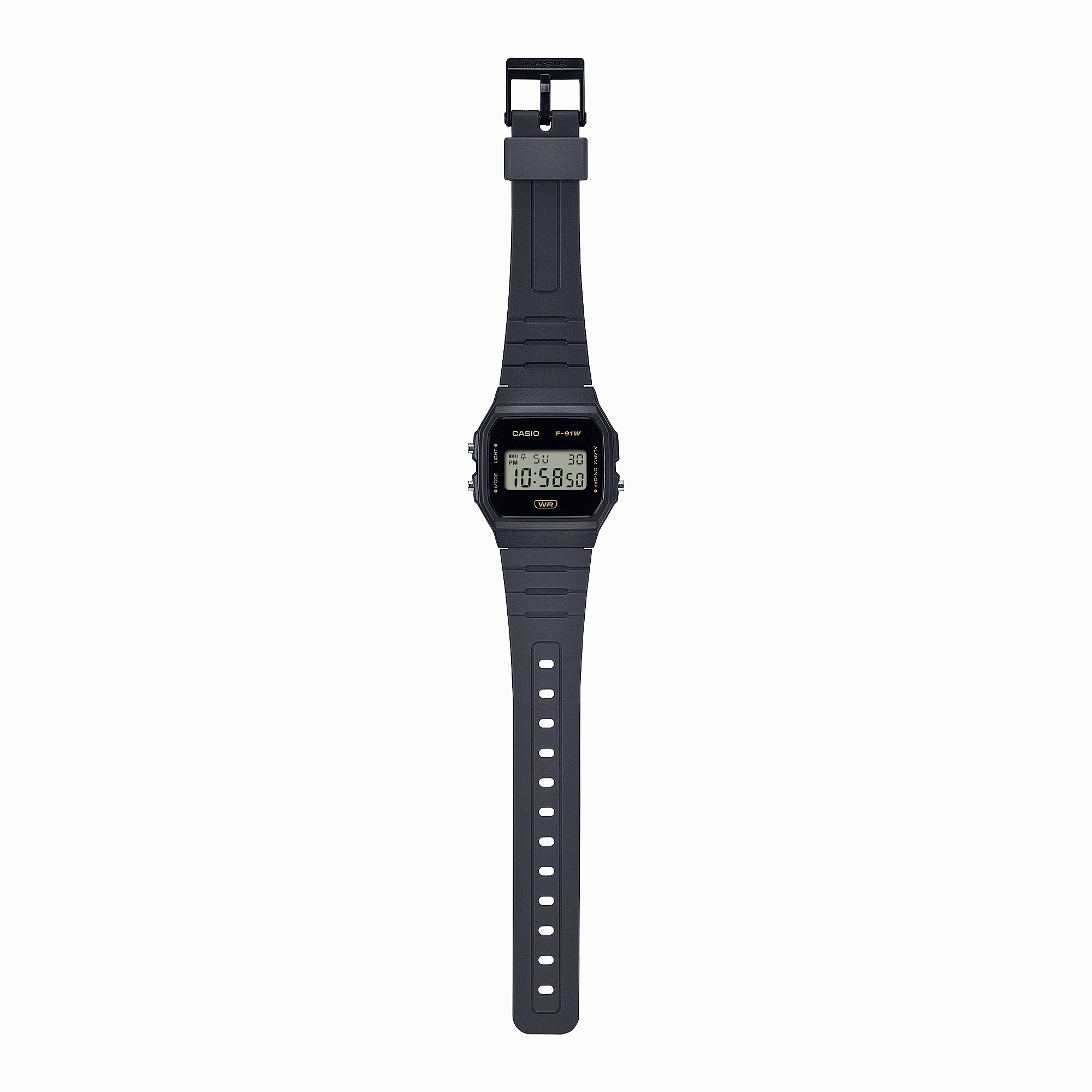 Casio Pop Black Resin Band Watch F91WB-8A