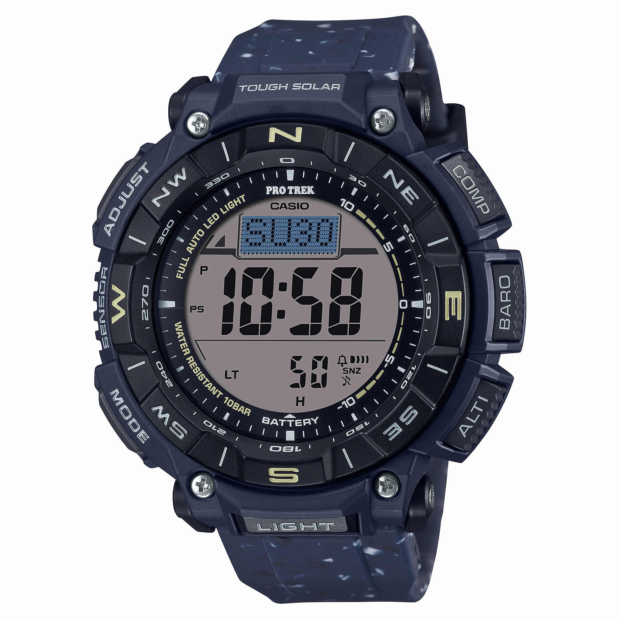 Casio PRO TREK Explorer Edition with Dual-Layer LCD and Reused Resin Band PRG340SC-2D