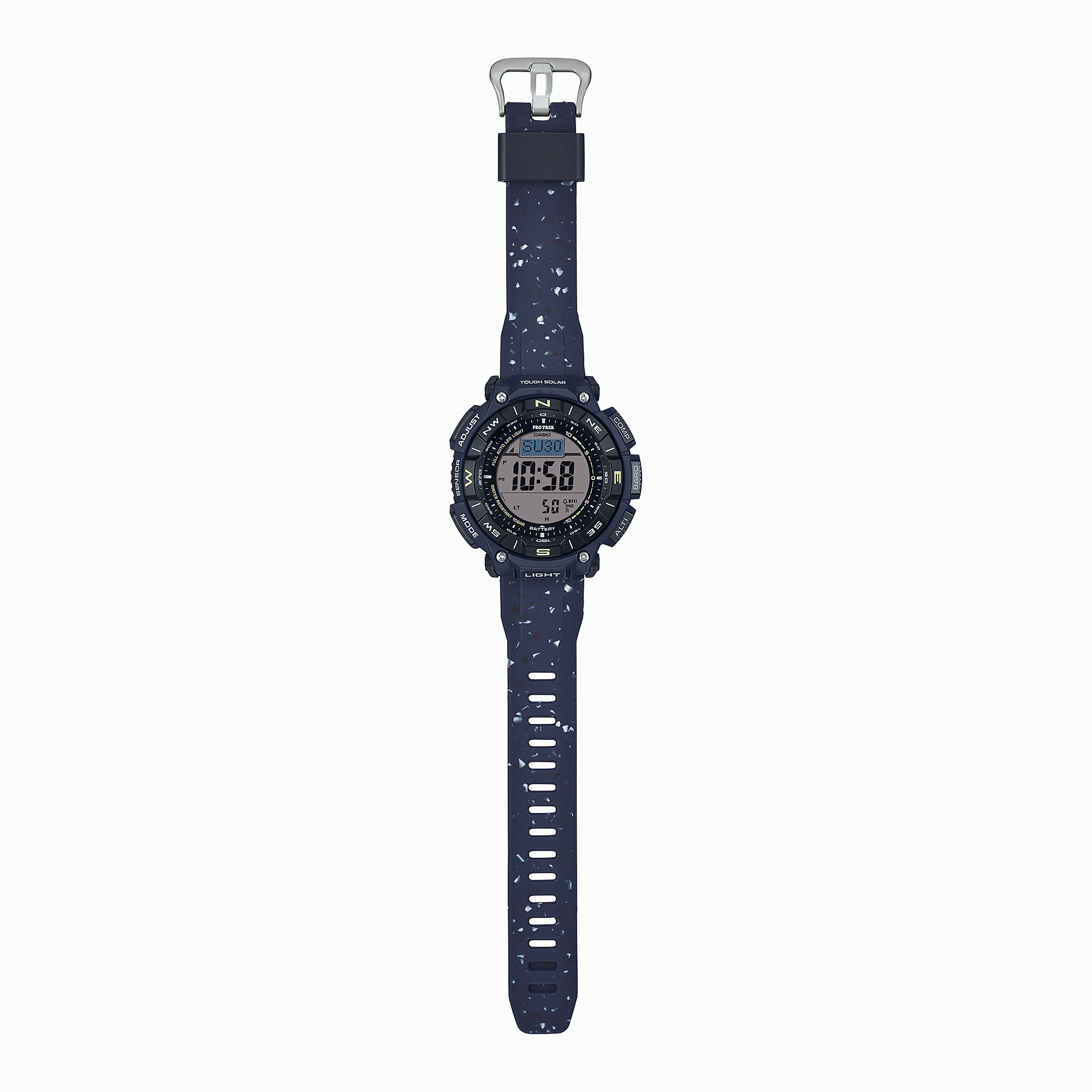 Casio PRO TREK Explorer Edition with Dual-Layer LCD and Reused Resin Band PRG340SC-2D