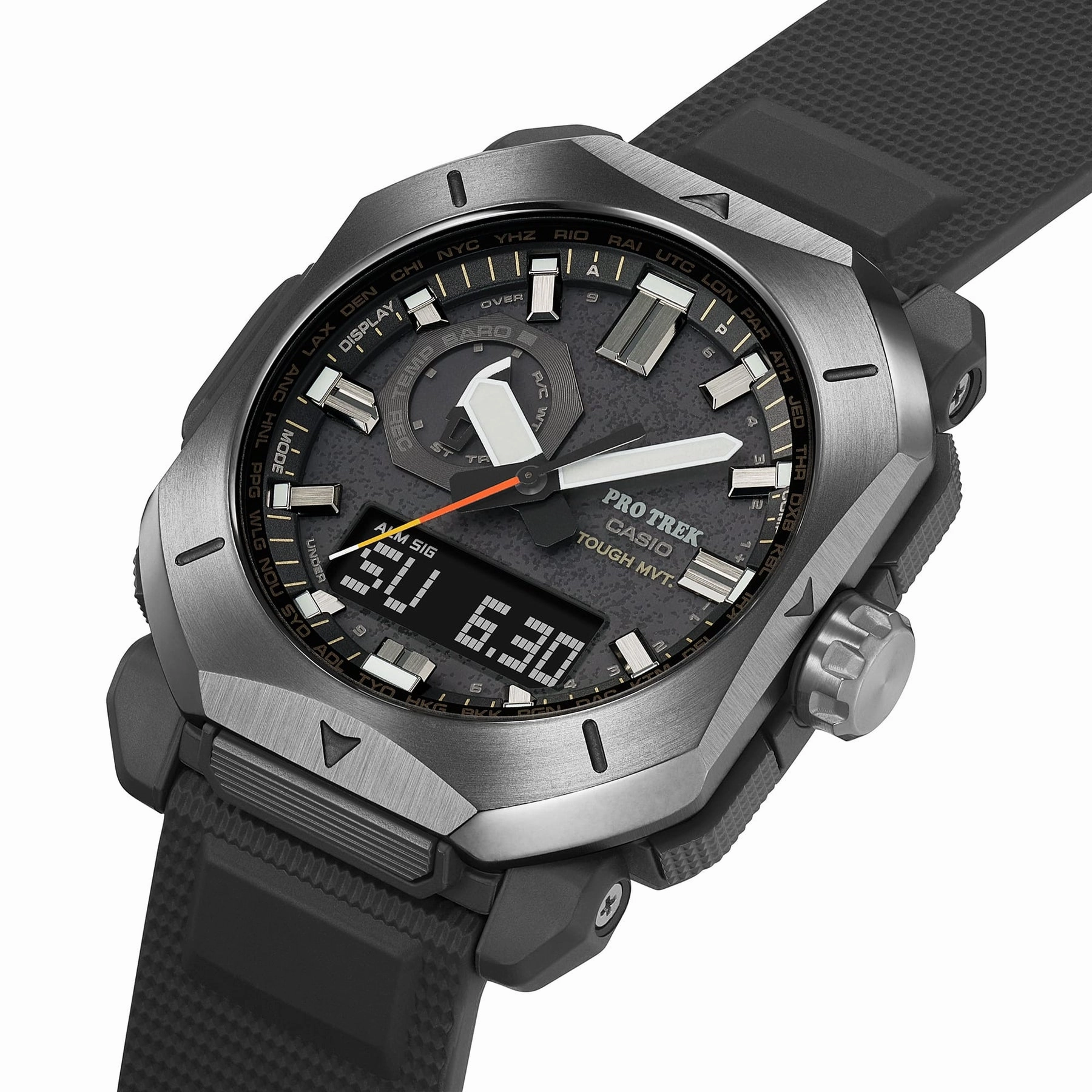 Casio Protrek Duo Black Resin Band Watch PRW6900Y-1D