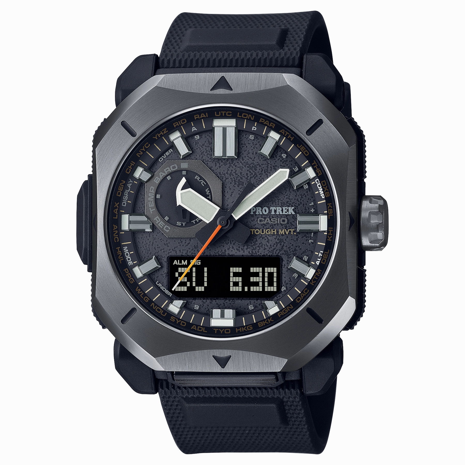 Casio Protrek Duo Black Resin Band Watch PRW6900Y-1D