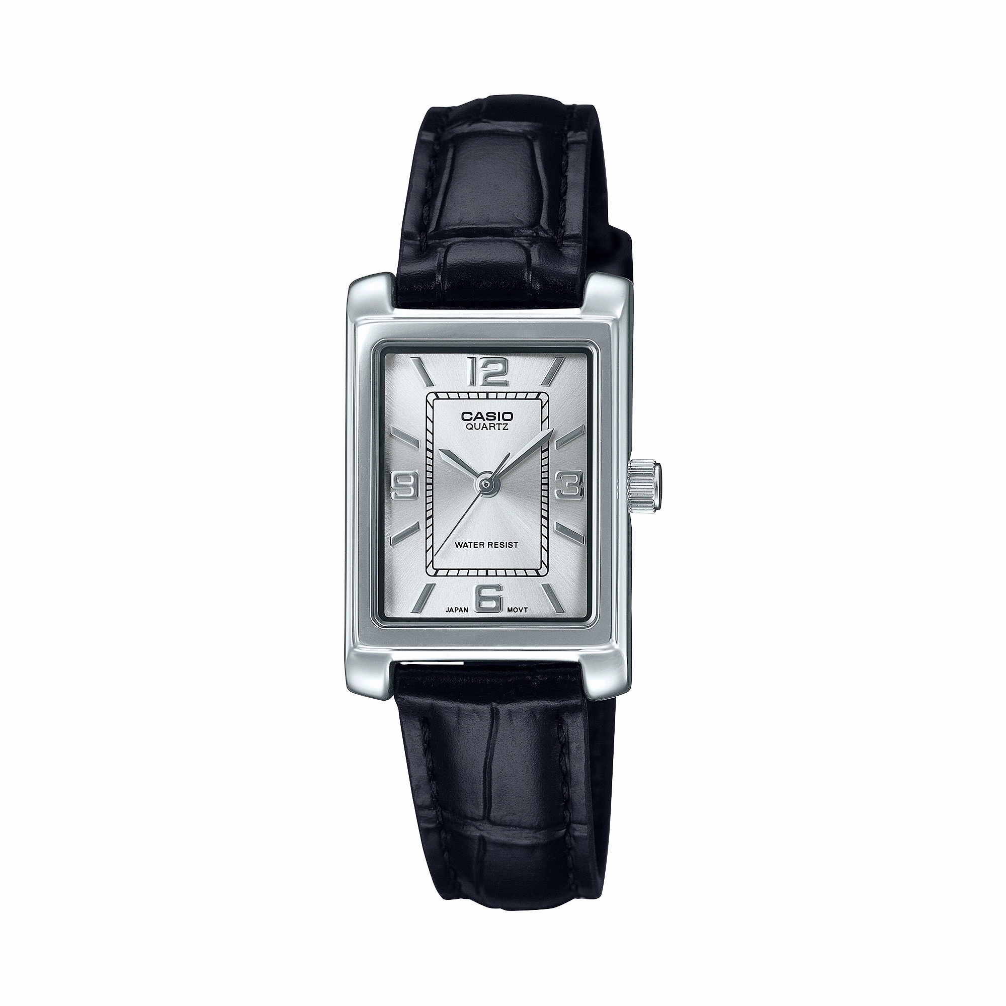 Casio Standard Ana Tunneau Black Leather Strap Watch LTP1234LL-7A