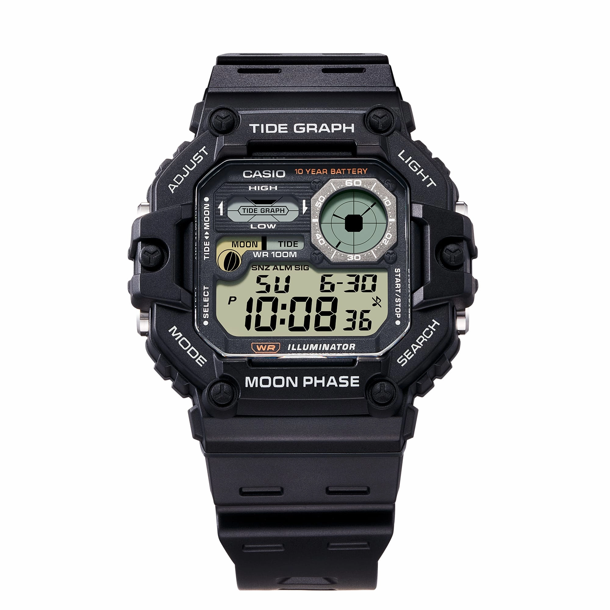 Casio Timeless Black Resin Band Watch with Precision Timekeeping WS1700H-1A