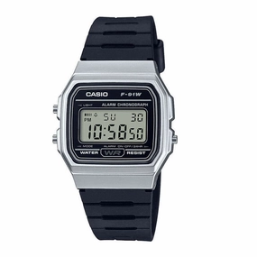 Casio Vintage Collection Digital Watch Black Strap F-91WM-7AEF