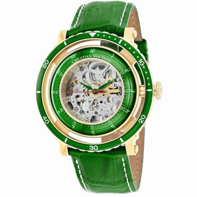 Christian Van Sant Men's Watch - Dome Automatic Silver Dial Leather Strap | CV0751