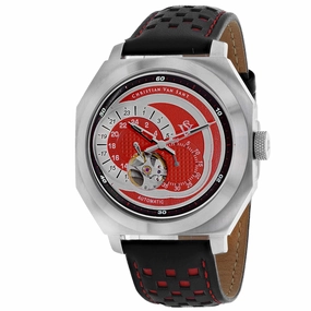 Christian Van Sant Men's Watch - Machina Automatic Red Dial Leather Strap | CV0561