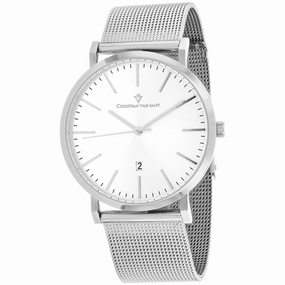 Christian Van Sant Men's Watch - Paradigm Quartz Silver Dial Steel Bracelet | CV4323