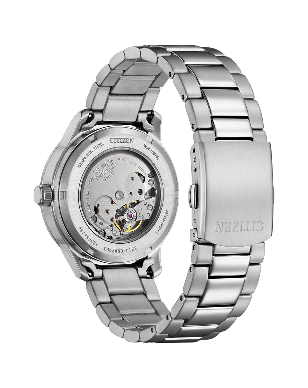Citizen Automatic Silver Stainless Steel Blue Dial Watch NJ0191-83L