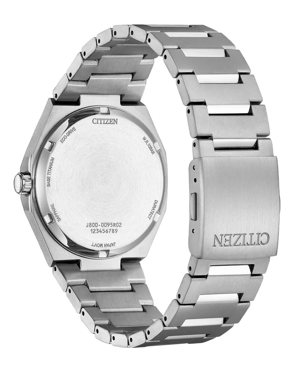 Citizen Eco-Drive Zenshin Three-hand Orange Dial Stainless Steel Watch AW0130-85Z