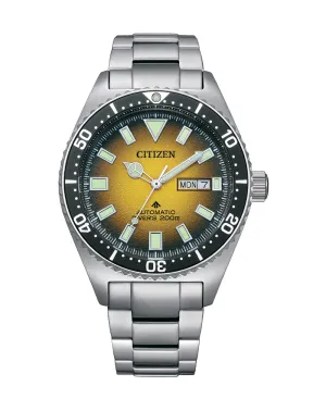 Citizen Promaster Automatic Stainless Steel Yellow Dial Watch NY0120-52X