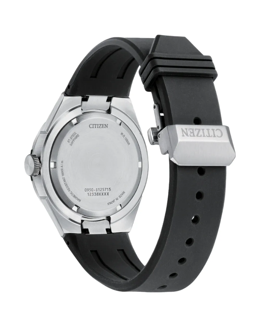 Citizen Series 8 Automatic Black Dial Rubber Strap Watch NA1004-10E