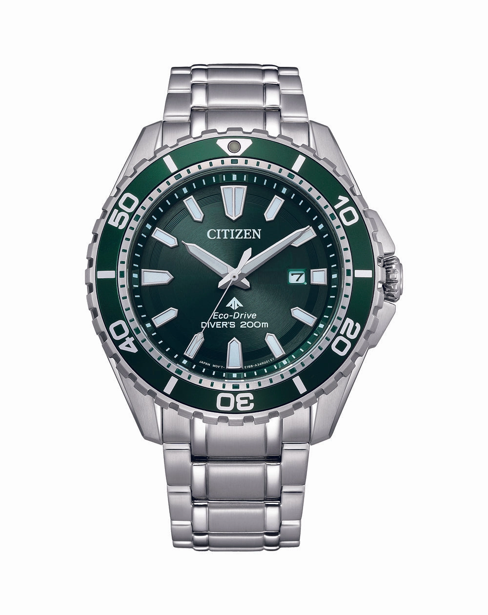 Citizen Eco-Dive Green Dial Stainless Steel Watch BN0199-53X