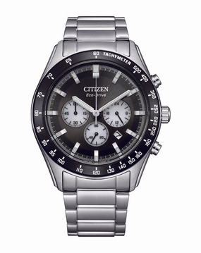 Citizen Eco-Drive Black Dial Stainless Steel Watch CA4674-58E