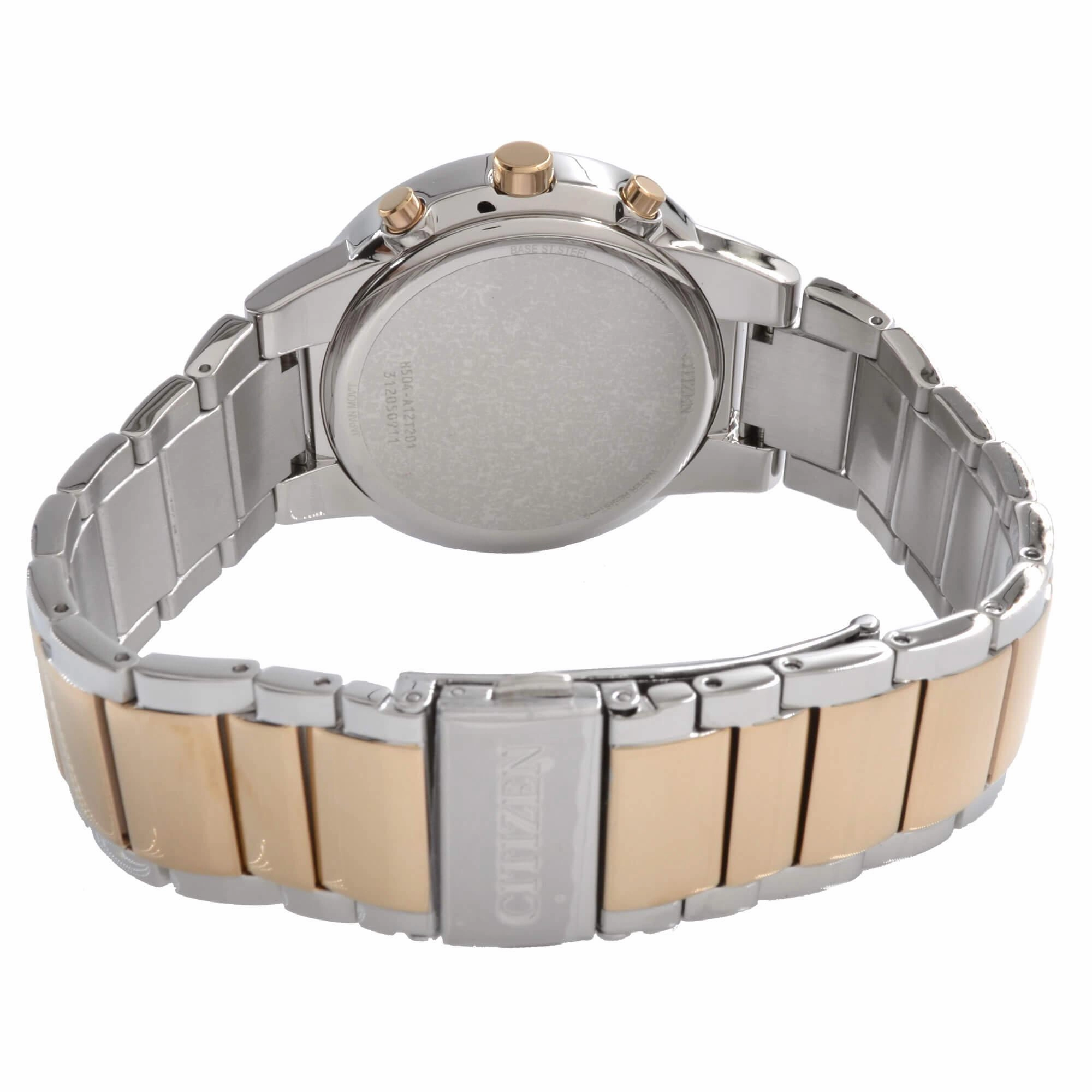 Citizen Men's Watch - Eco-Drive Chronograph Blue Dial Two Tone Bracelet | AT2244-84L