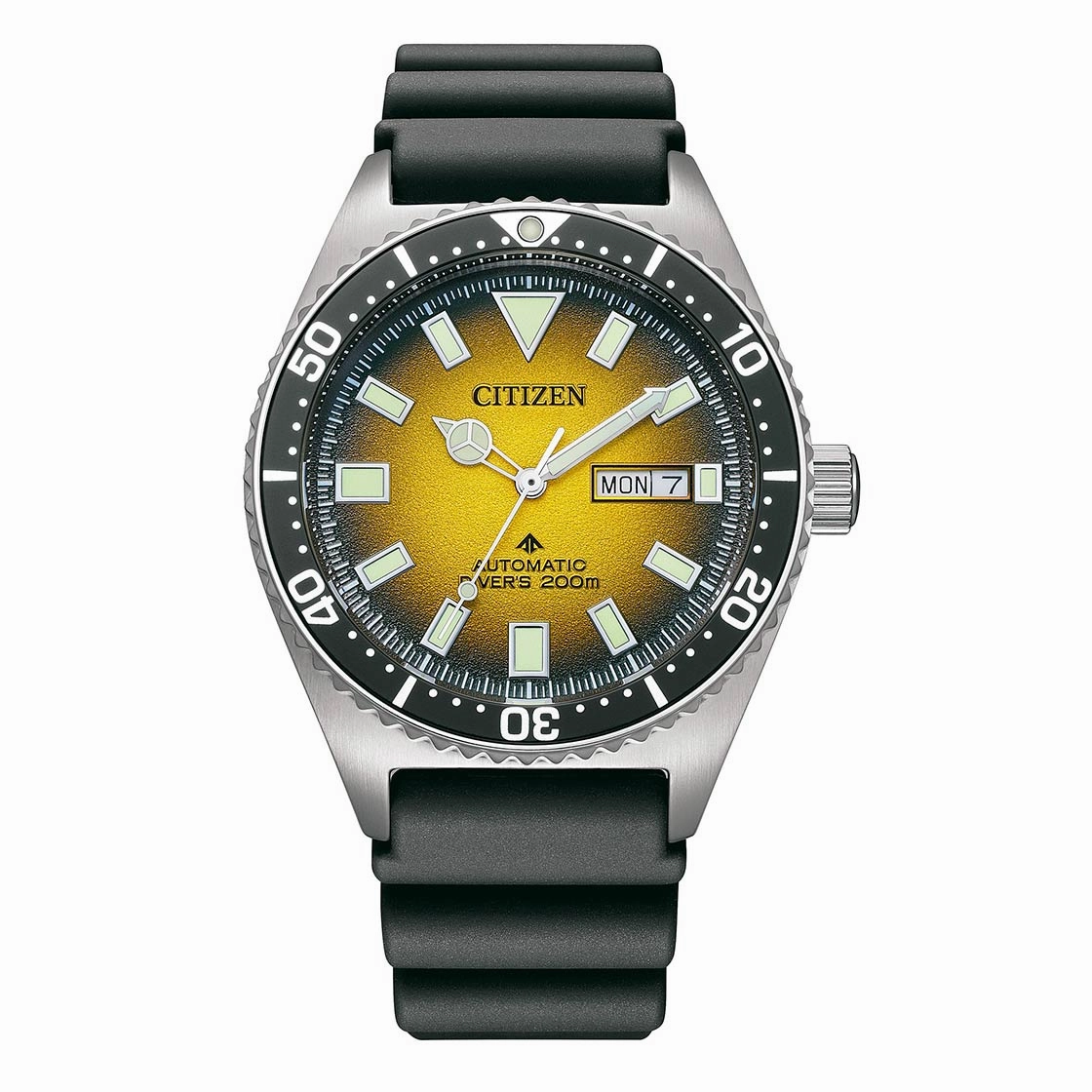 Citizen Promaster Automatic Polyurethane Strap Yellow Dial Watch NY0120-01X