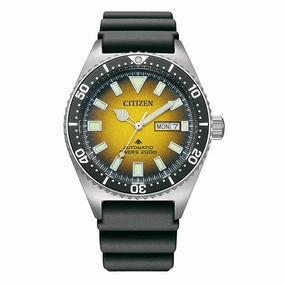 Citizen Promaster Automatic Polyurethane Strap Yellow Dial Watch NY0120-01X