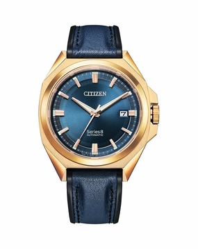 Citizen Series 8 Blue Dial Leather Band Automatic Watch NB6012-18L