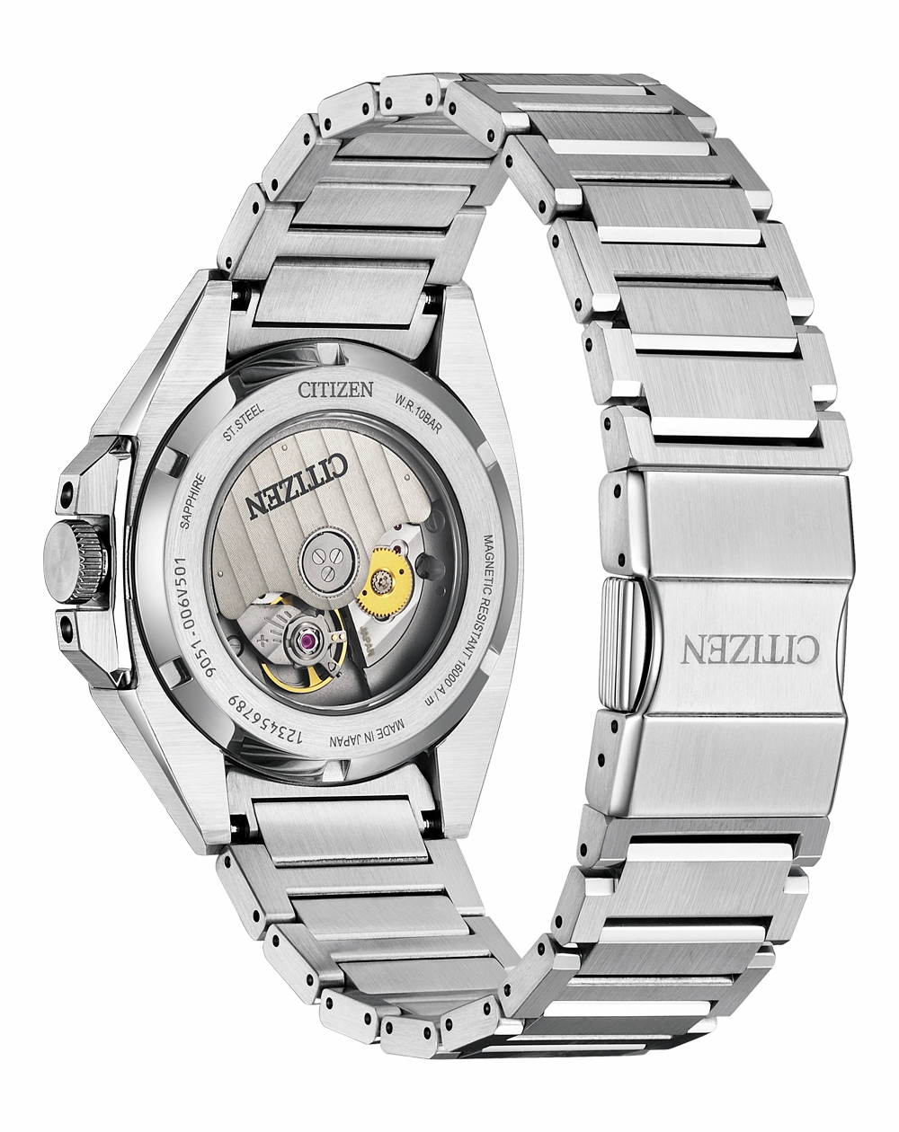 Citizen Series 8 Stainless Steel Black Dial Watch NB6050-51E