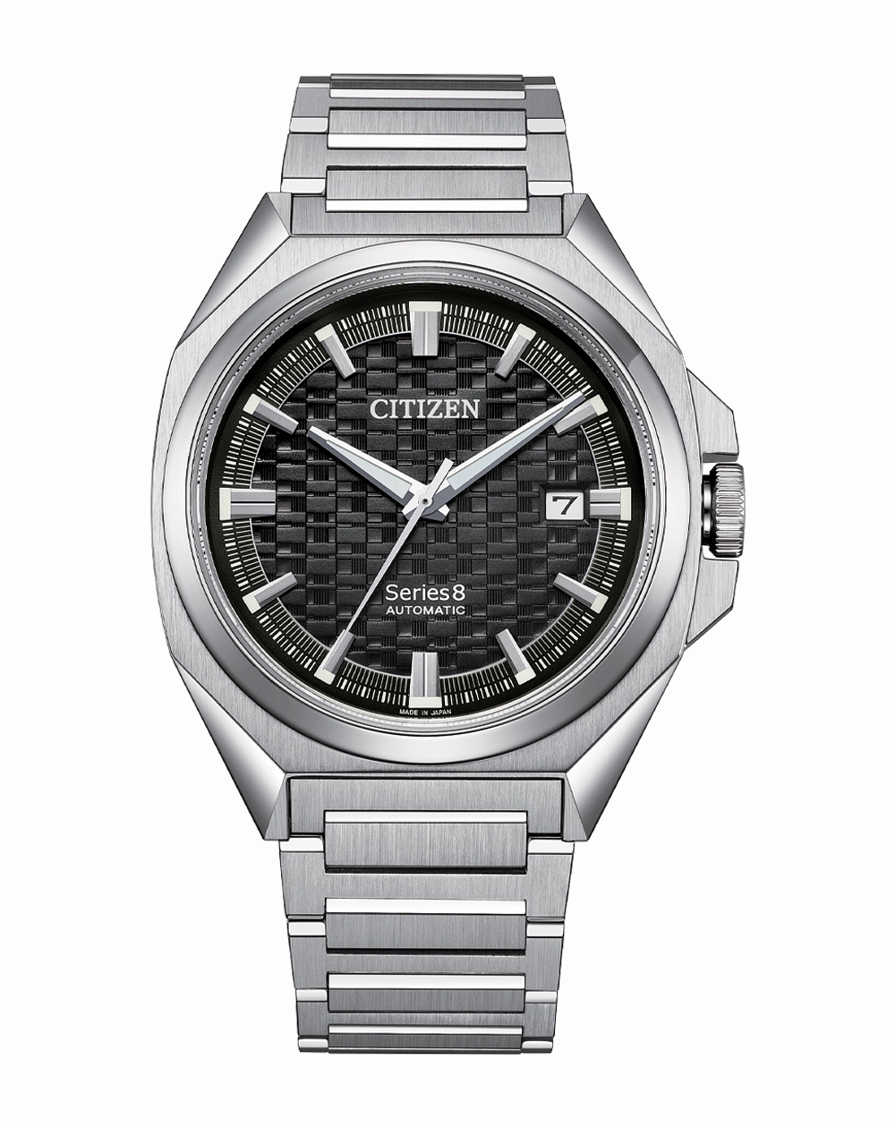 Citizen Series 8 Stainless Steel Black Dial Watch NB6050-51E
