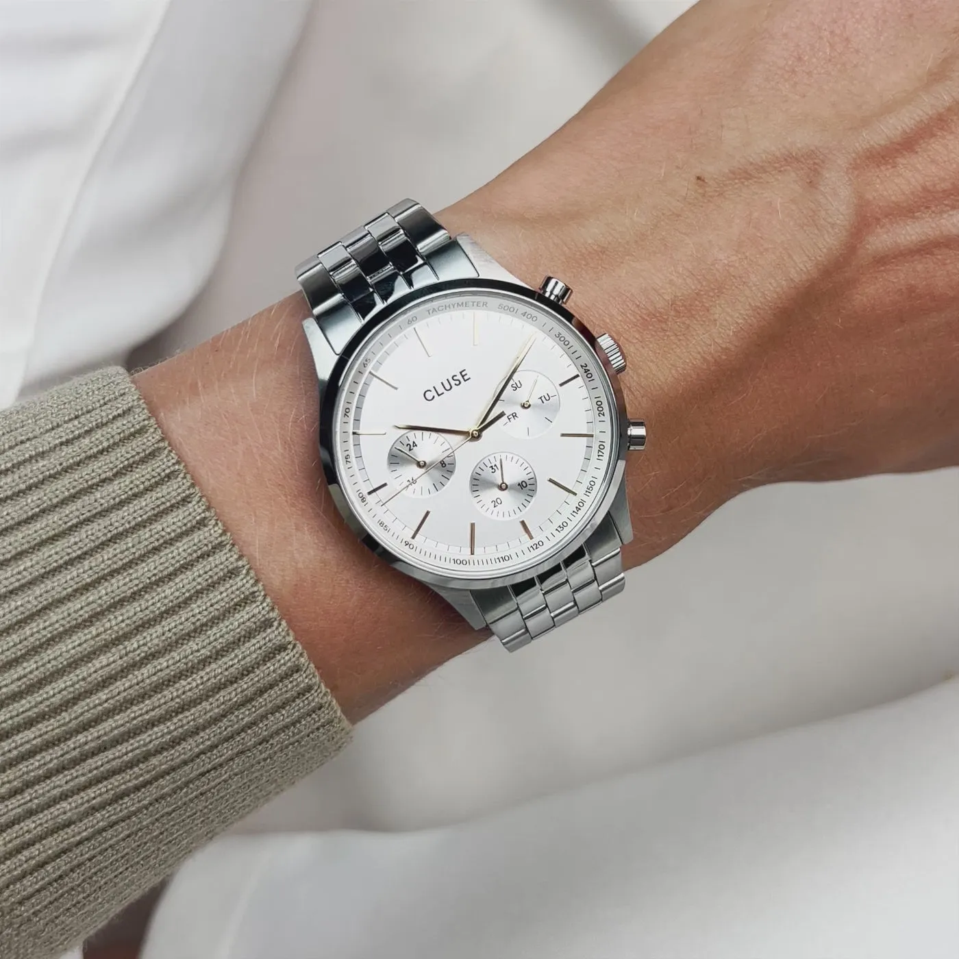 CLUSE Antheor Multifunction Steel Bicolour Watch CW21010