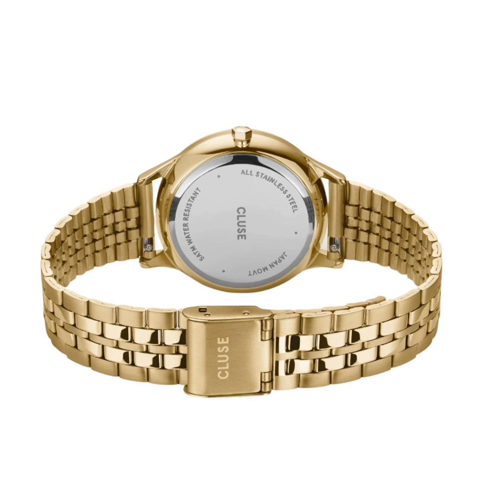 CLUSE Minuit Multifunction Black Gold Link Watch CW10707