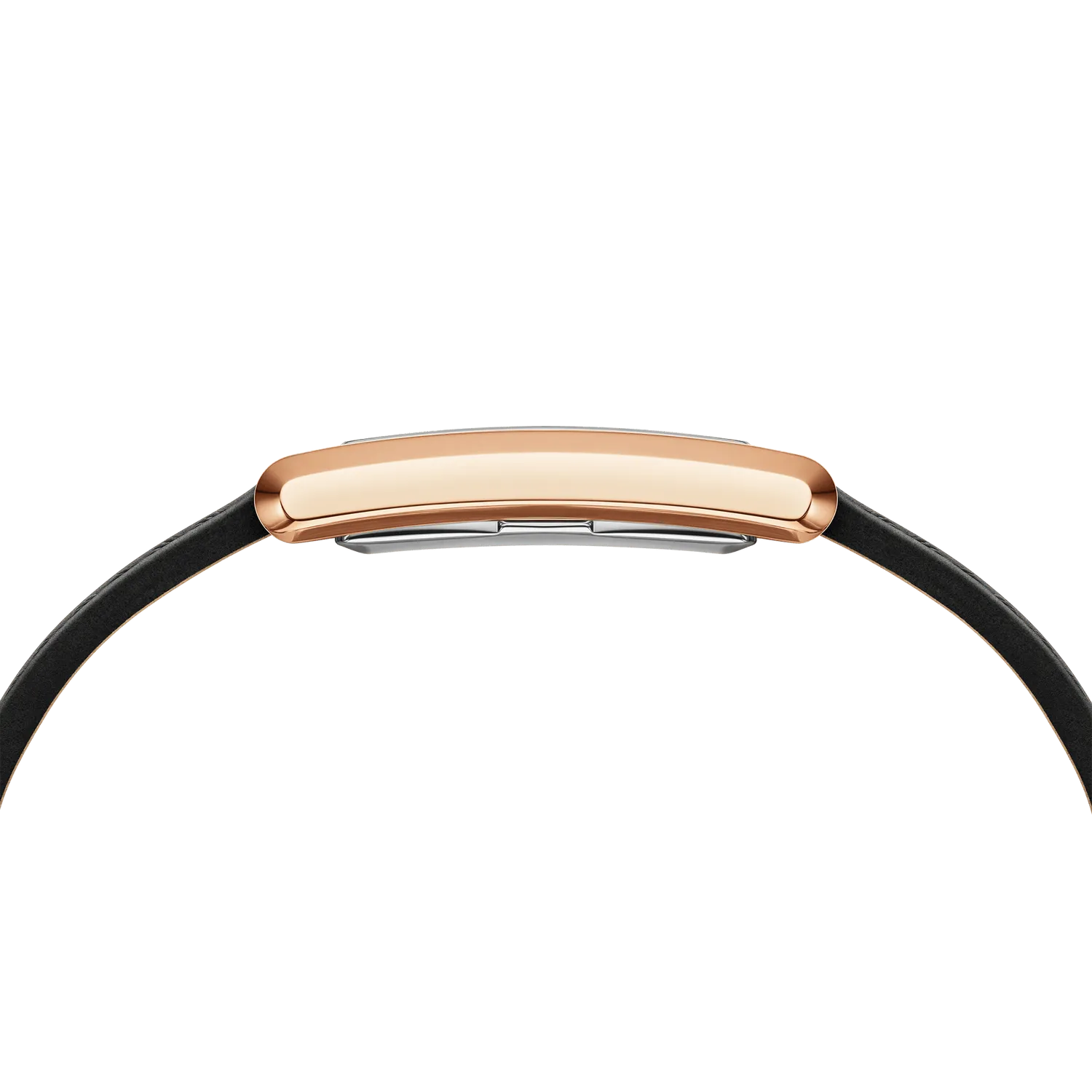 Daniel Wellington Bound Black Crocodile Rose Gold White Dial Watch DW00100698
