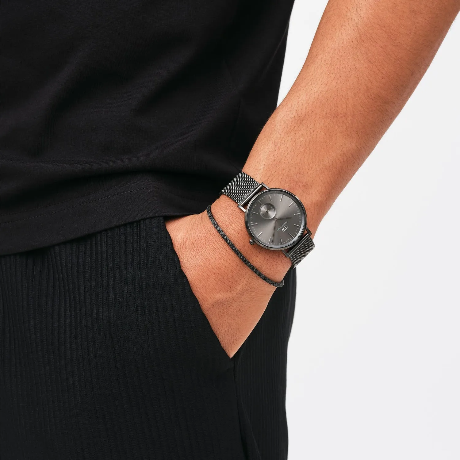 Daniel Wellington Classic Multi-Eye Mesh Graphite Dial Watch DW00100712