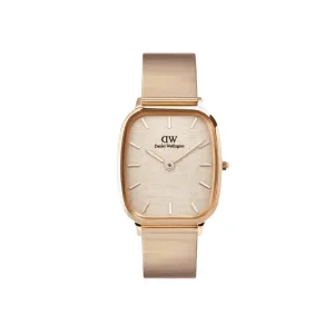 Daniel Wellington Marlon Melrose Wire Vintage Linen Pattern Dial Watch DW00100815